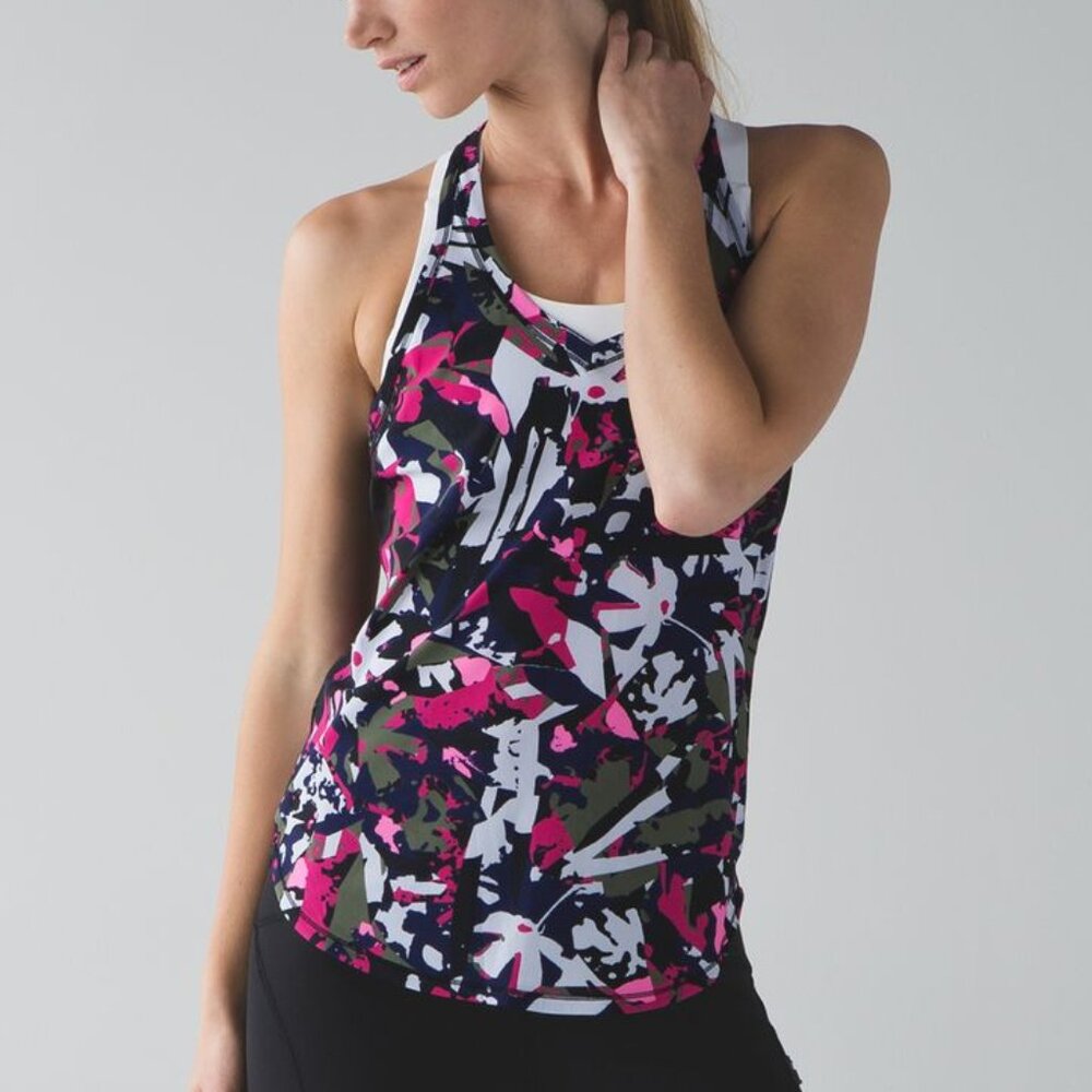 Lululemon Fast Lane Singlet Pop Cut Boom Juice Athleisure Yoga Pilates Gym